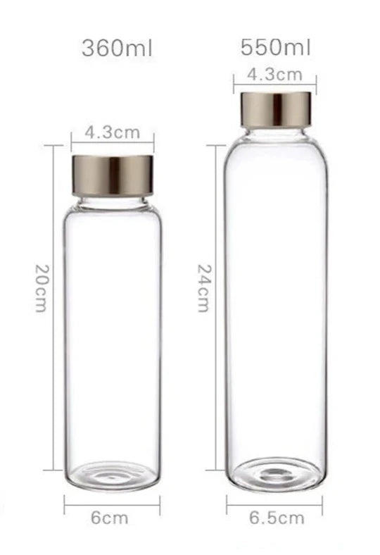 Gourde en verre sans BPA élégante