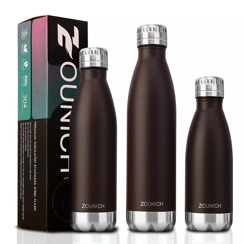 Gourde Isotherme Inox 1l avec couvercle métallique