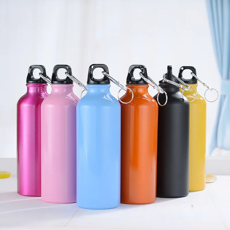 Gourde Metal Sport portable en rose